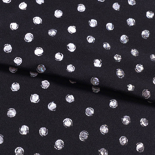 Tango polyester crepe mother-of-pearl tone processing dot pattern (hologram print dyed)