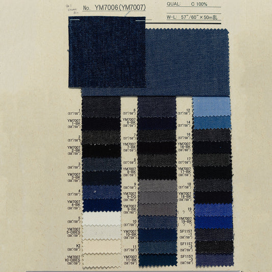 YM7006(7007) COTTON YARN DYED DENIM