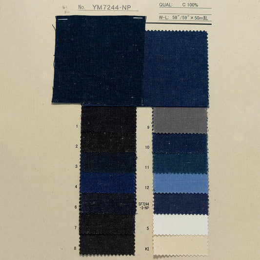 YM7244-NP COTTON YARN DYED DENIM